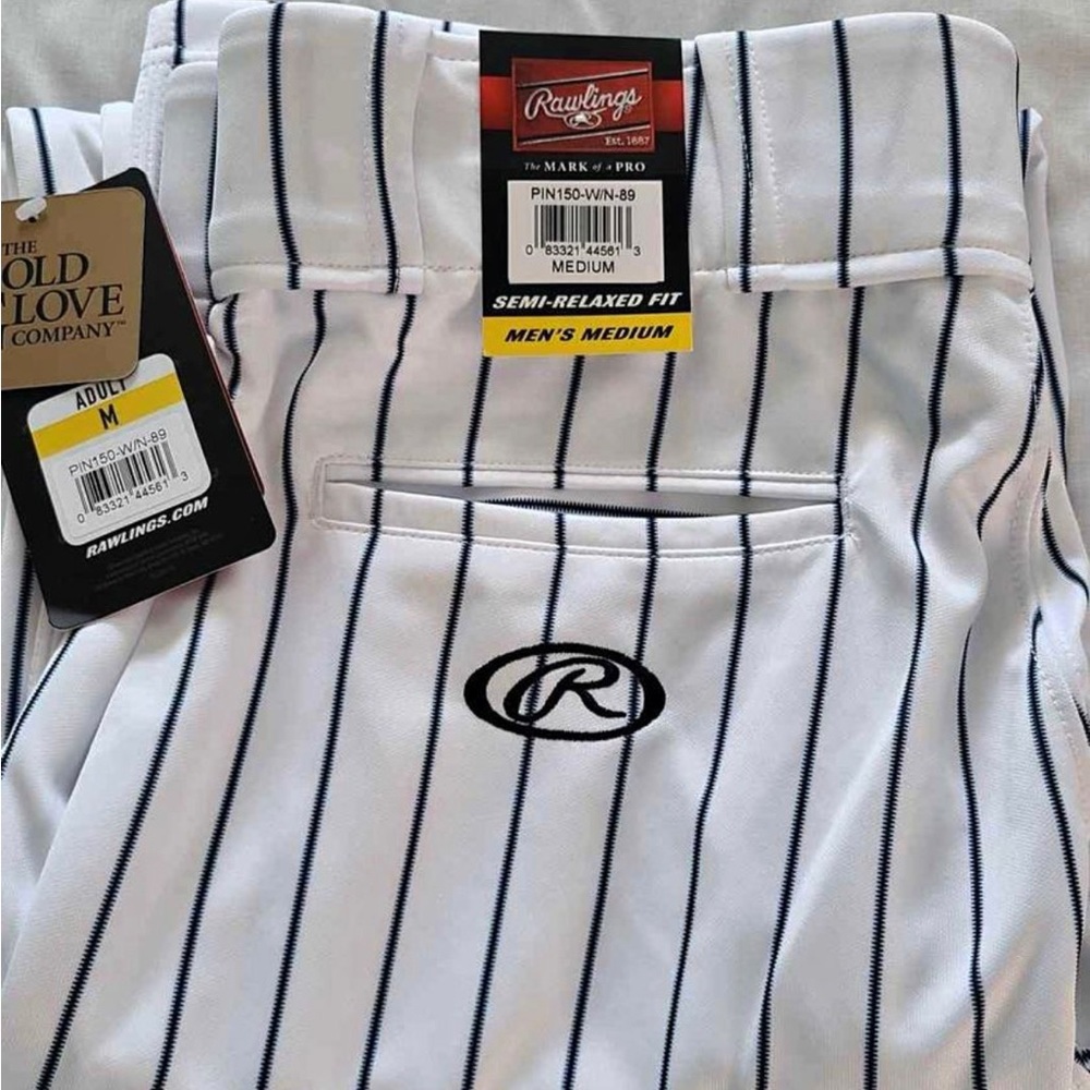 Rawlings Mens Navy Pinstriped baseball pants